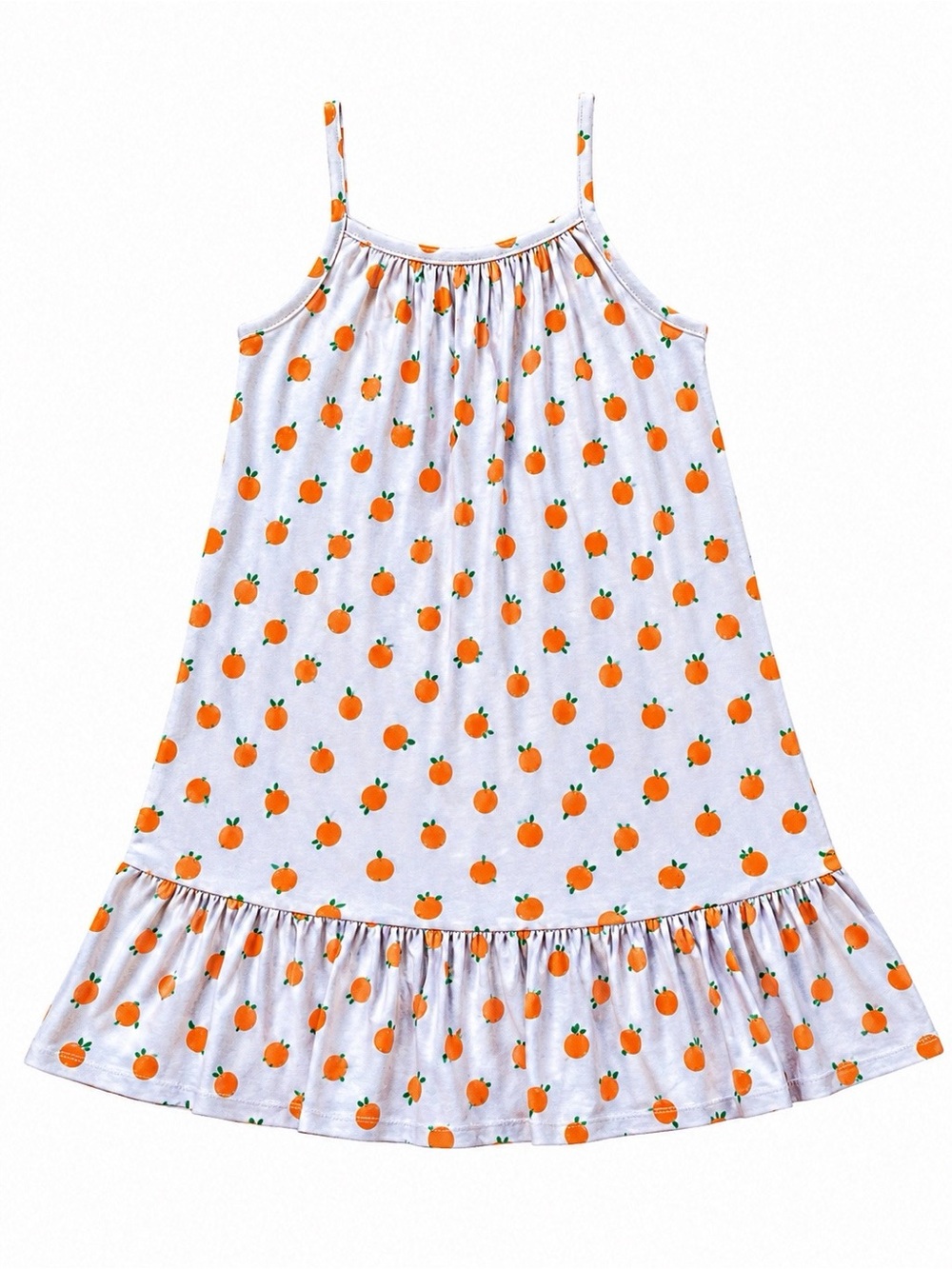Hanna Andersson Purple Orange Print White Sleeveless Dress
